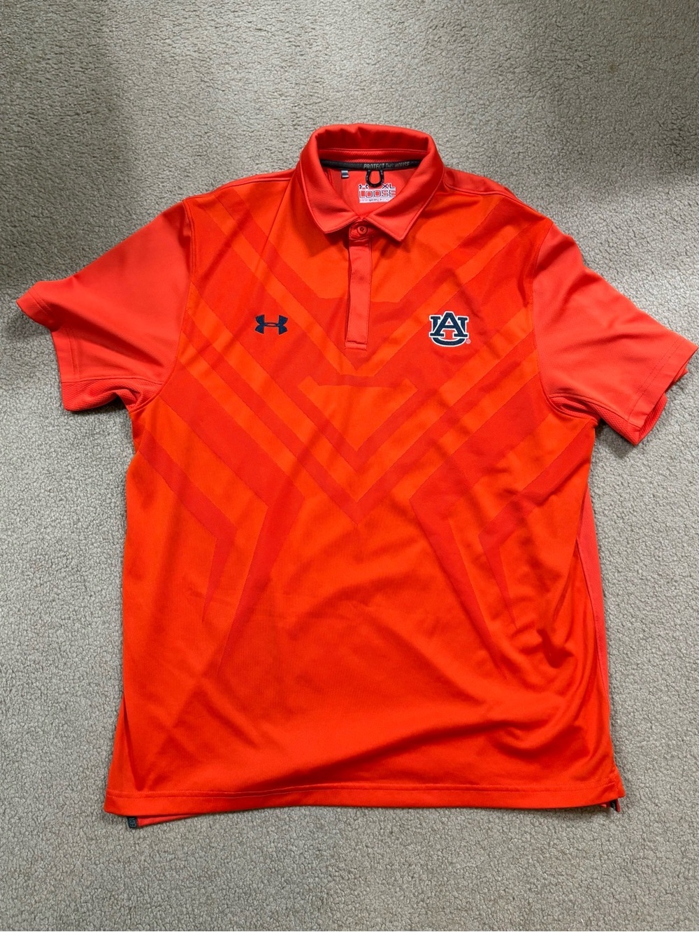Under Armour Auburn Tigers Orange Short Sleeve Polo